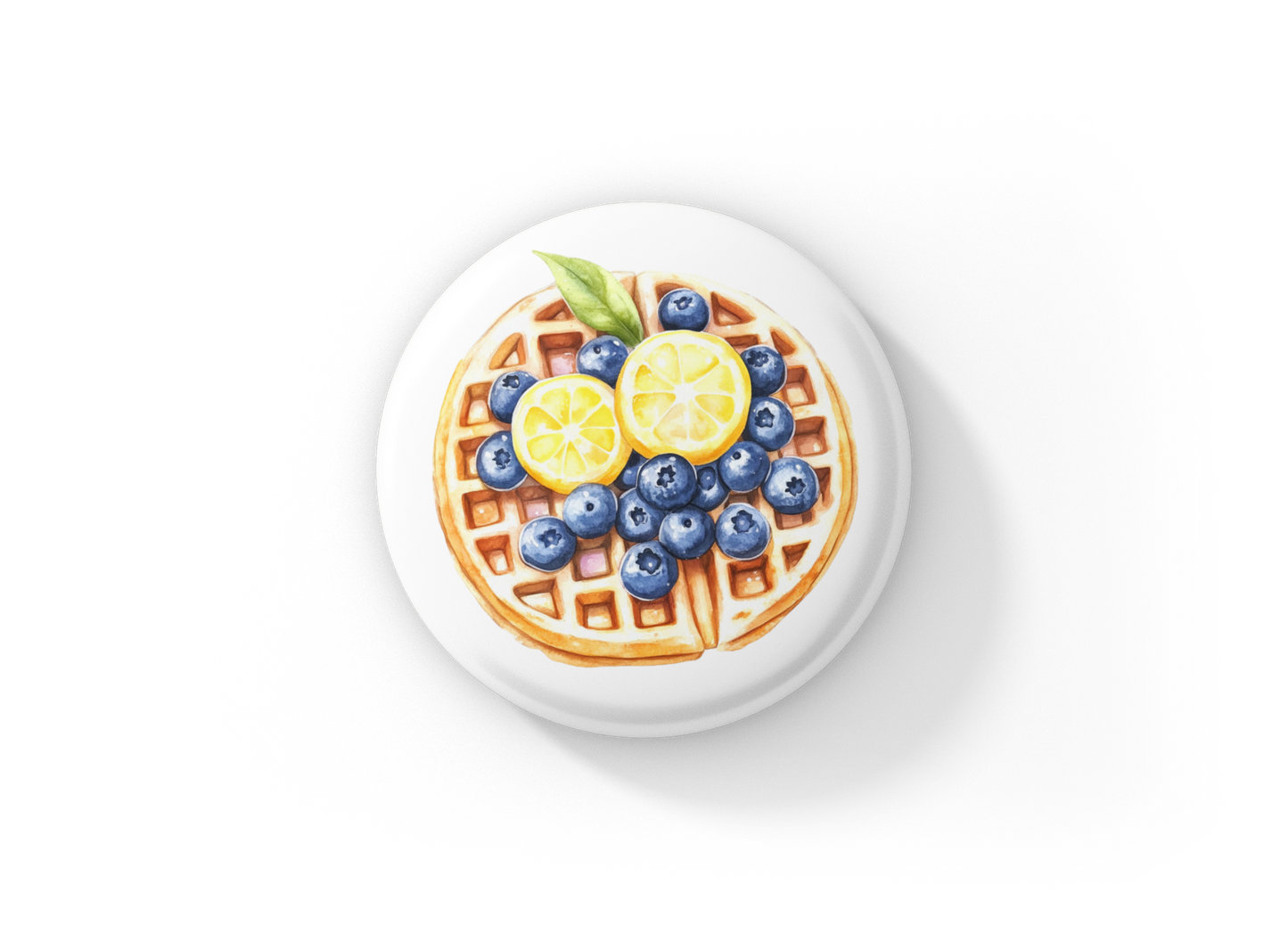 Blueberry Lemon Pin Back Button, Magnet