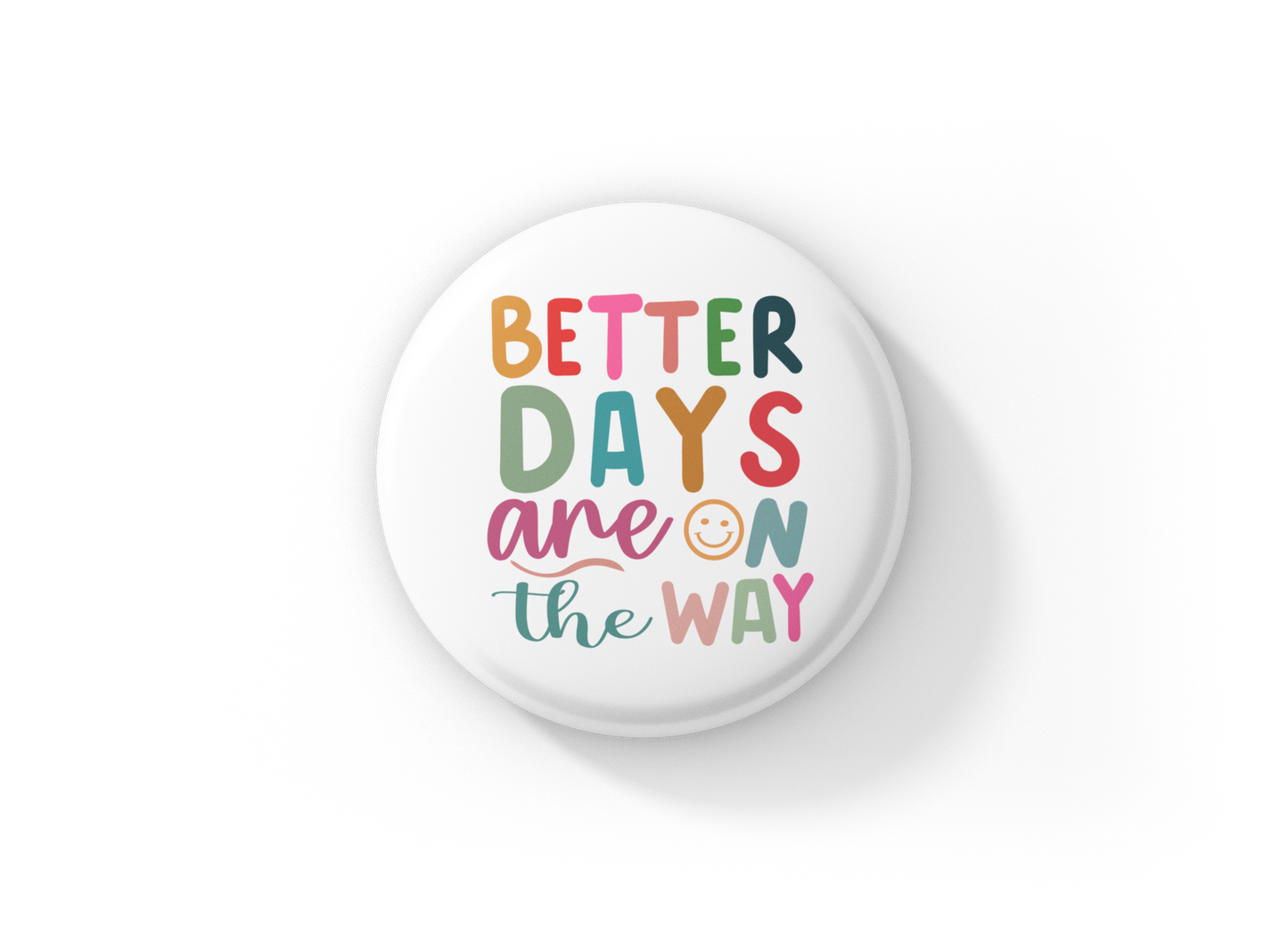 Better Days Are On The Way Pin Back Button, Magnet