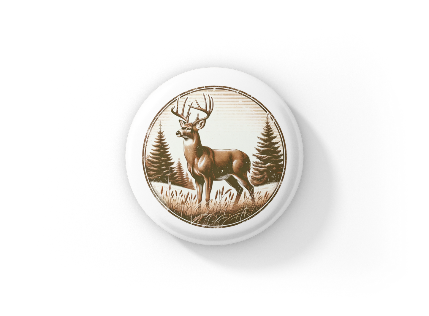Deer Pin Back Button, Magnet
