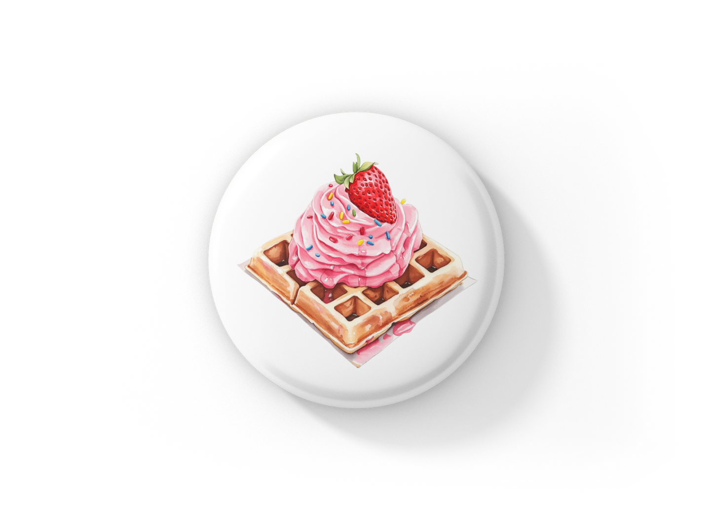 Strawberry Pin Back Button, Magnet