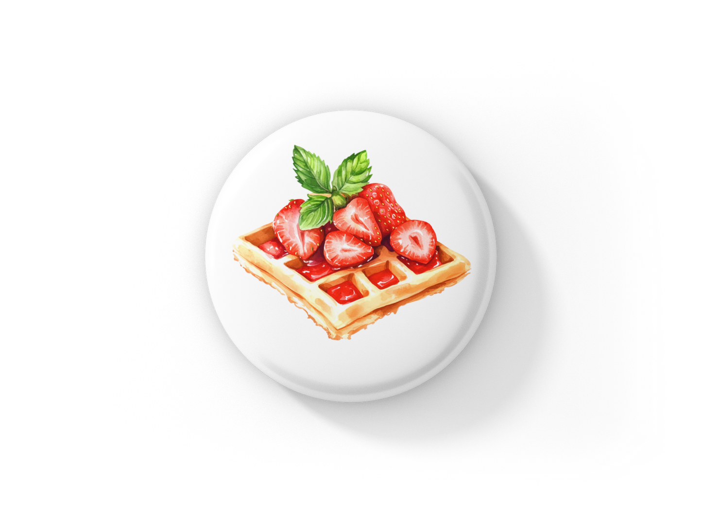 Strawberry Pin Back Button, Magnet