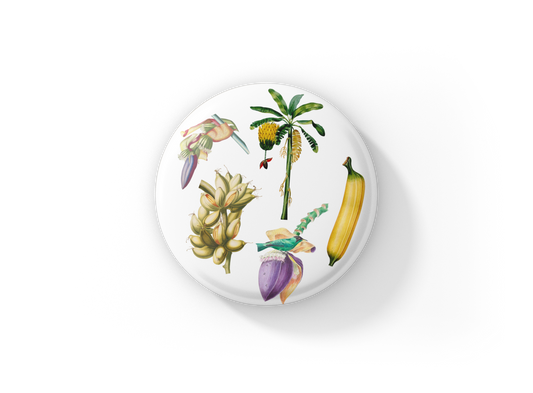 Banana Pin Back Button, Magnet, Keychain