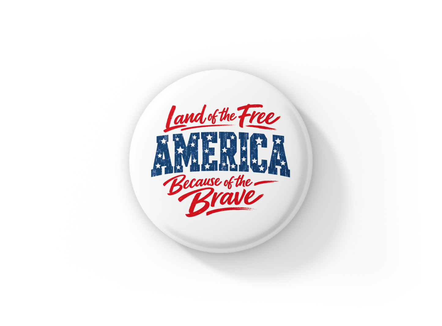 Land Of The Free Pin Back Button, Magnet