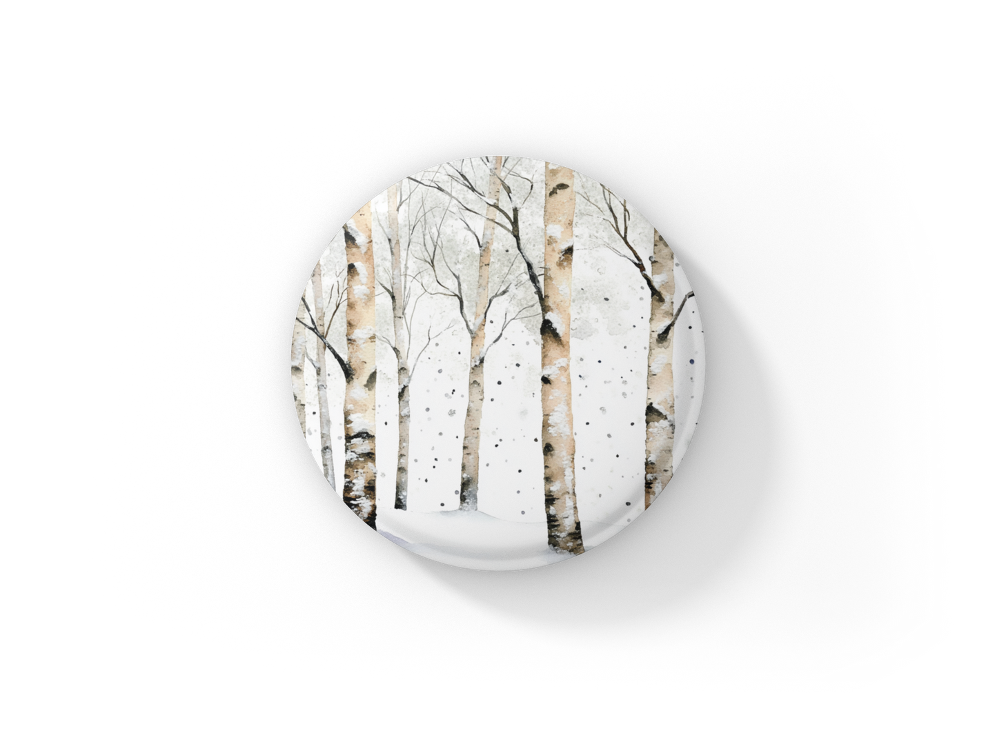 Birch Forest 1 Pin Back Button, Magnet