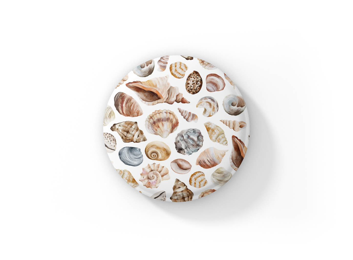 Sea Shell 1 Pin Pin Back Button, Magnet, Keychain