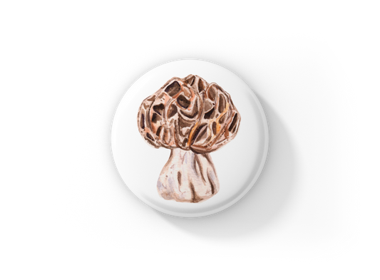 Mushroom Pin Back Button, Magnet