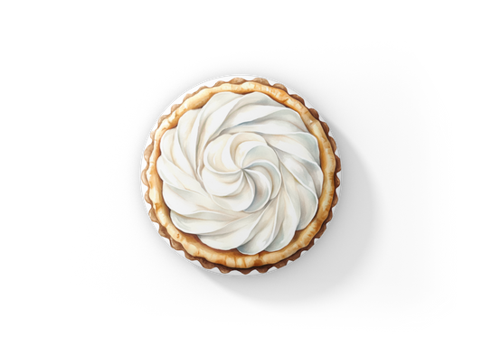 Meringue Pie Pin Back Button, Magnet