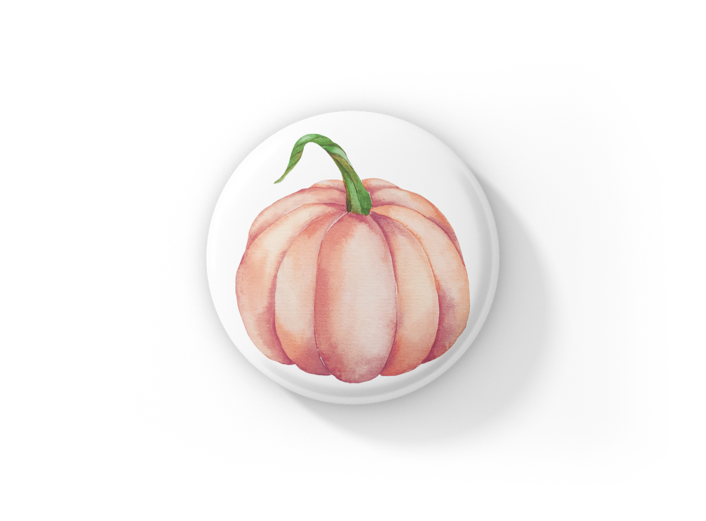 Pumpkin Pin Back Button, Magnet