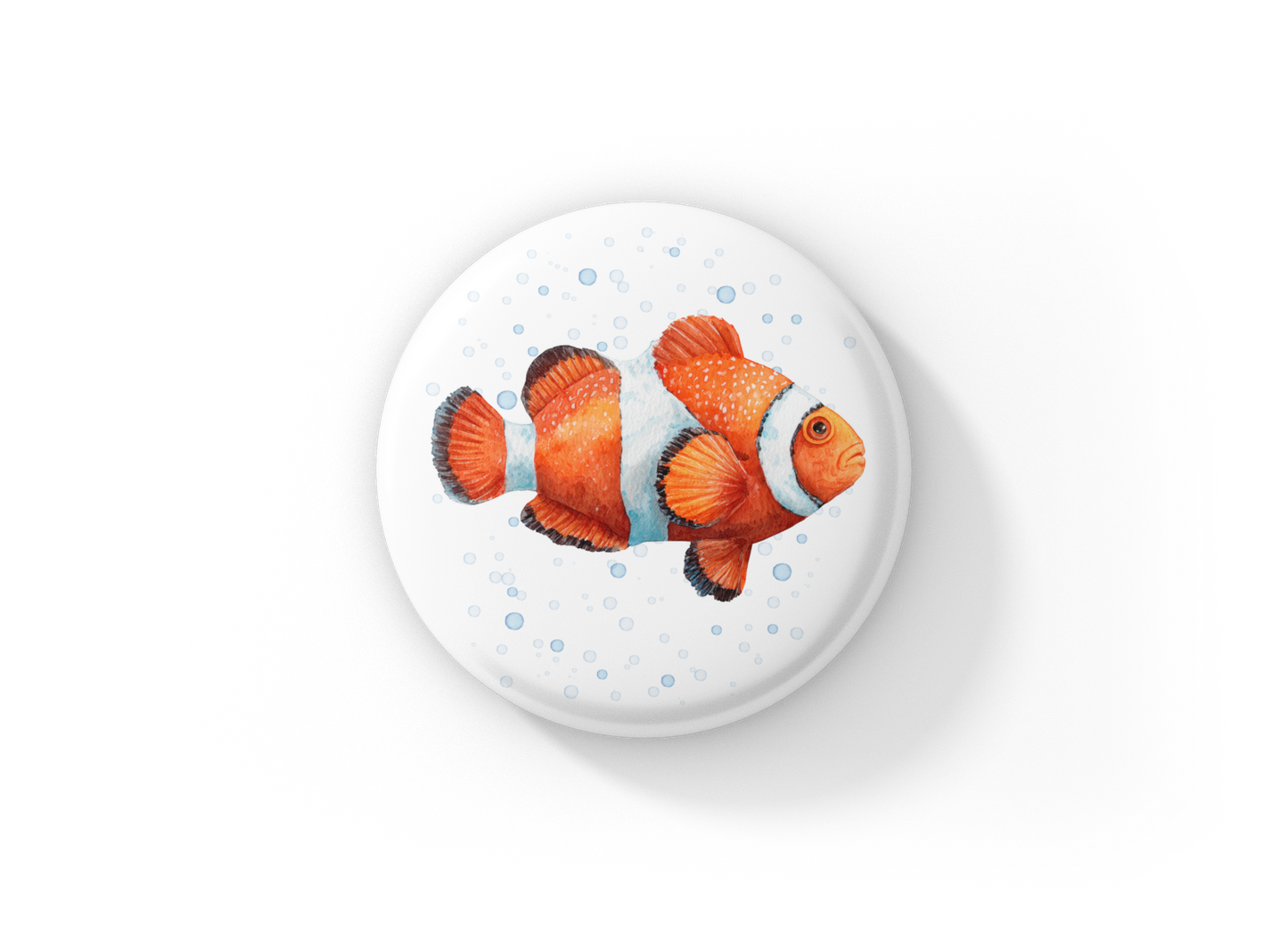 Clownfish Pin Pin Back Button, Magnet
