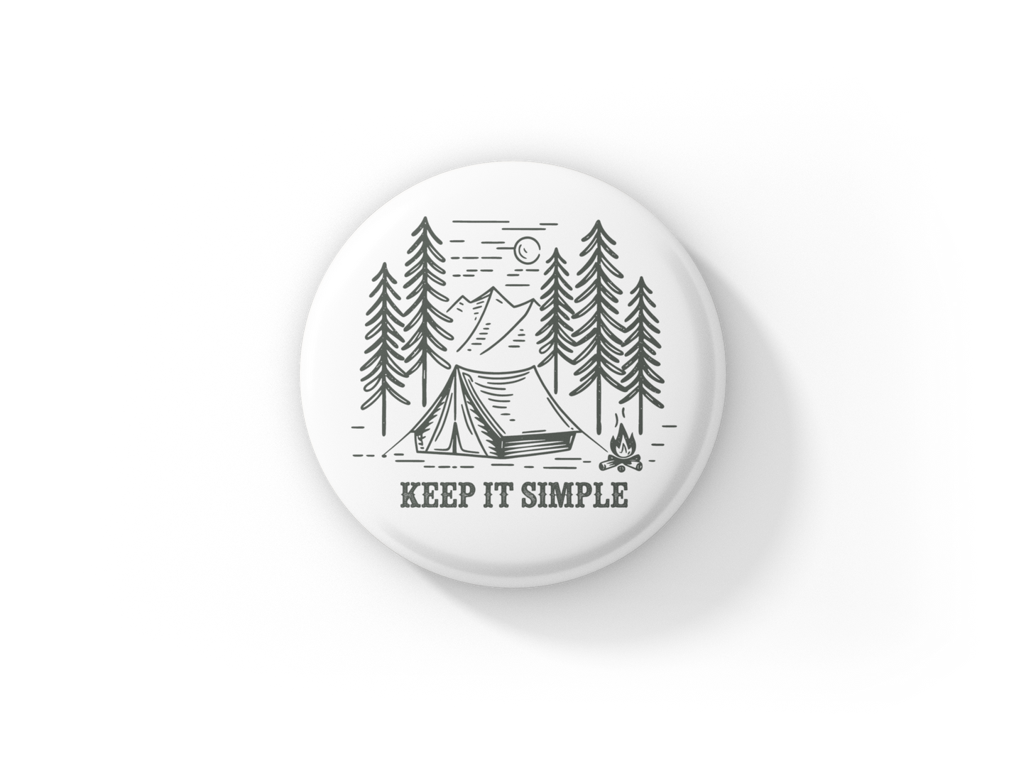 Keep It Simple Pin Back Button, Magnet