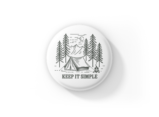 Keep It Simple Pin Back Button, Magnet