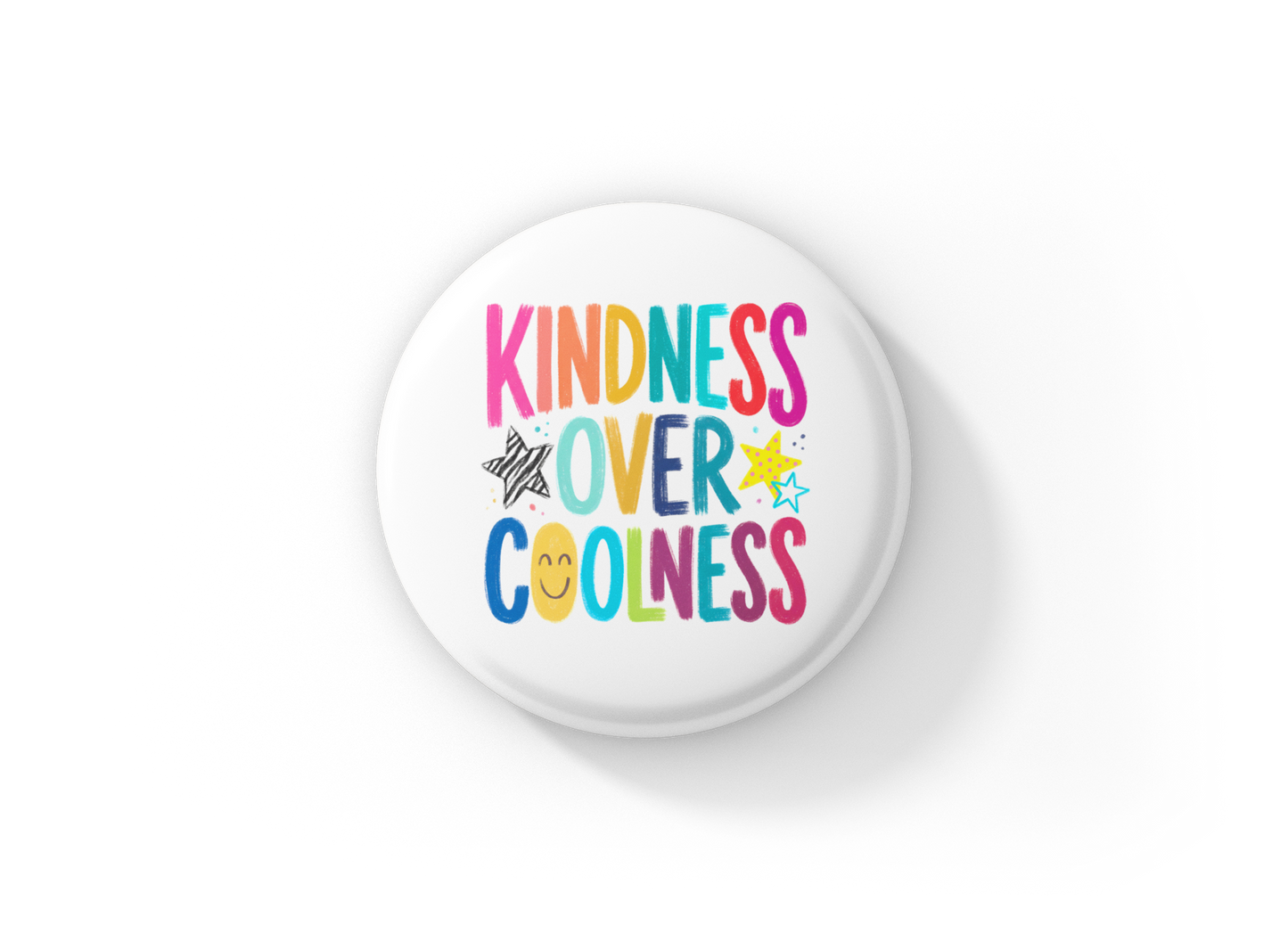 Kindness Over Coolness Pin Back Button, Magnet