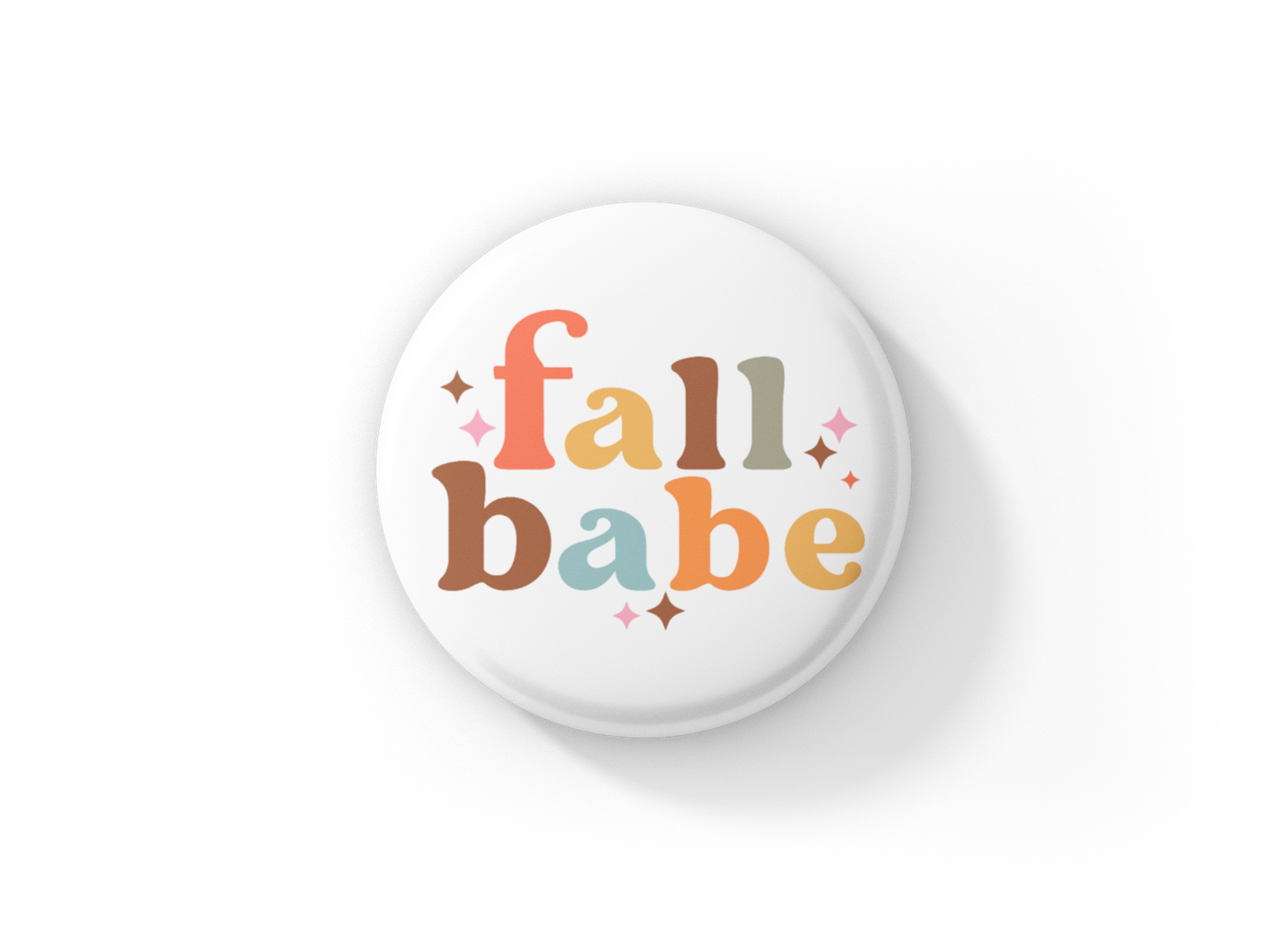 Fall Babe Pin Back Button, Magnet, Keychain