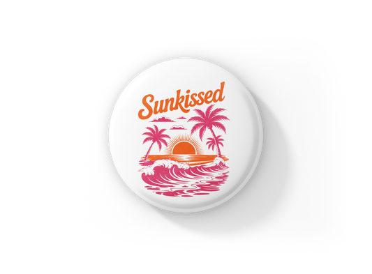 Sunkissed Pin Back Button, Magnet