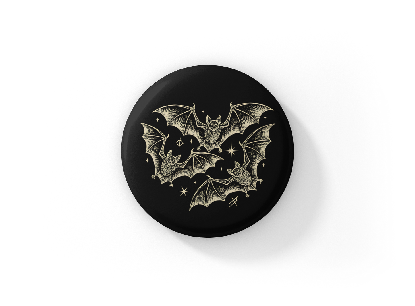 Bats Pin Back Button, Magnet