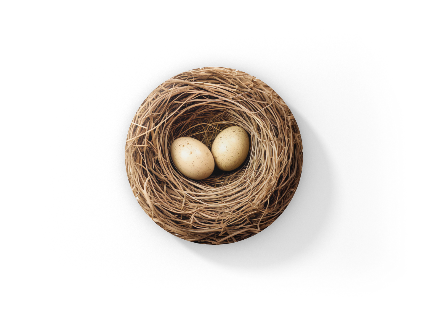 Bird Nest Pin Back Button, Magnet