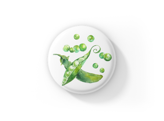 Peas Pin Back Button, Magnet