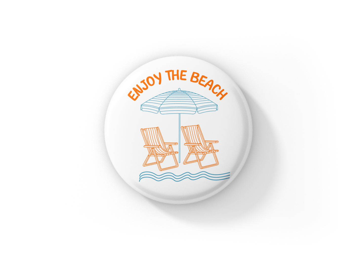 Enjoy The Beach Pin Back Button, Magnet
