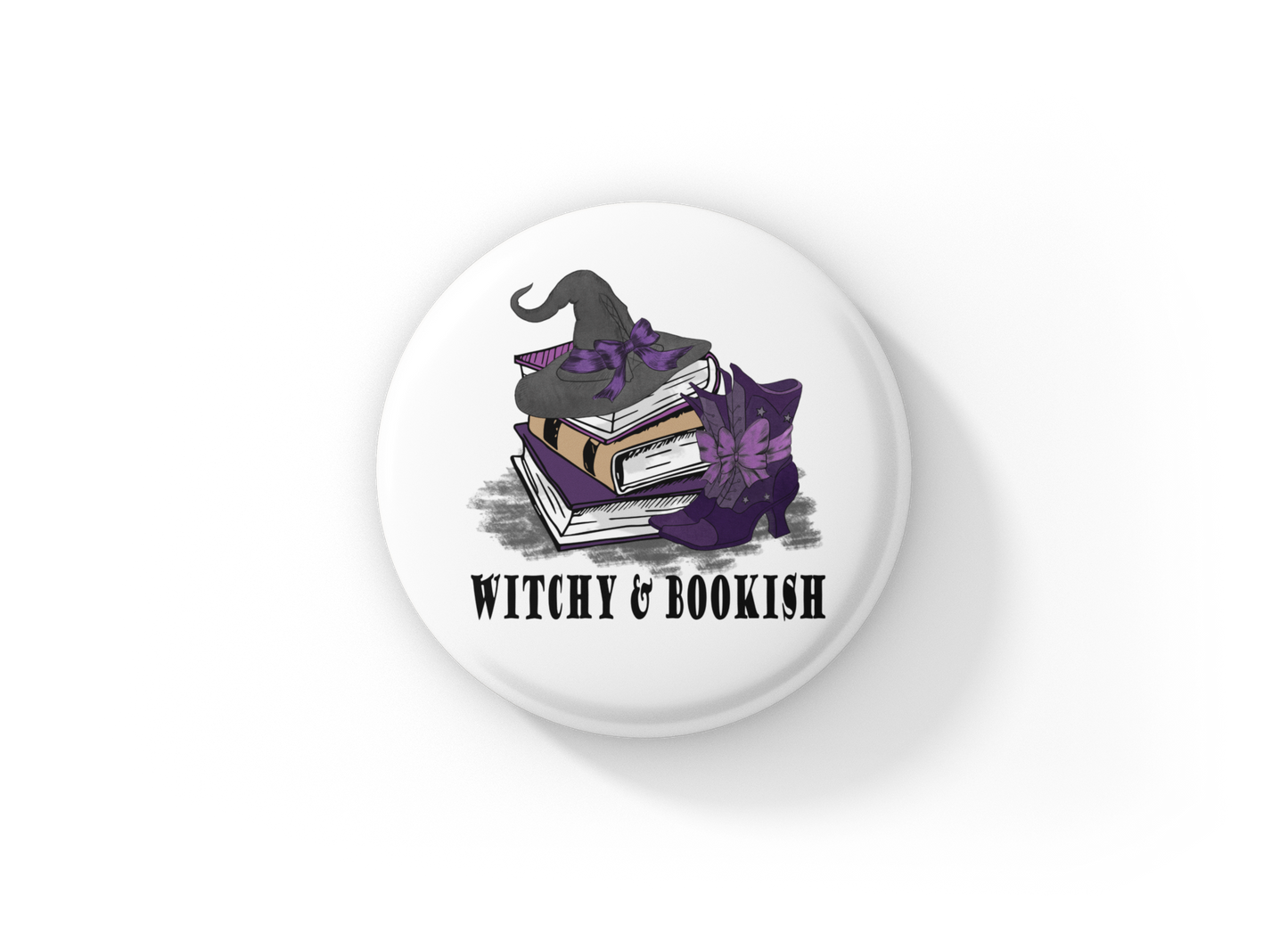 Witchy & Bookish Pin Back Button, Magnet