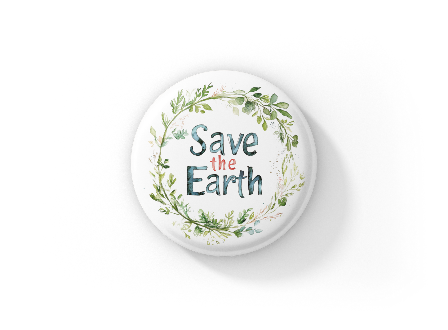 Save The Earth Pin Back Button, Magnet