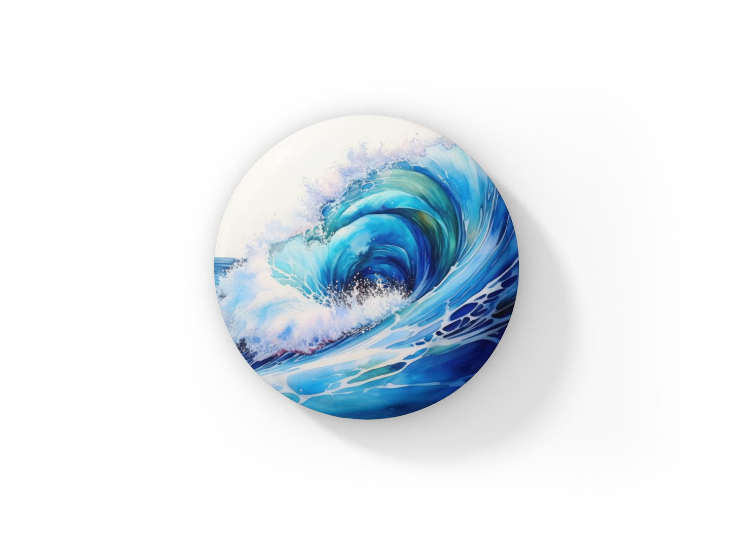 Wave 2 Pin Back Button, Magnet