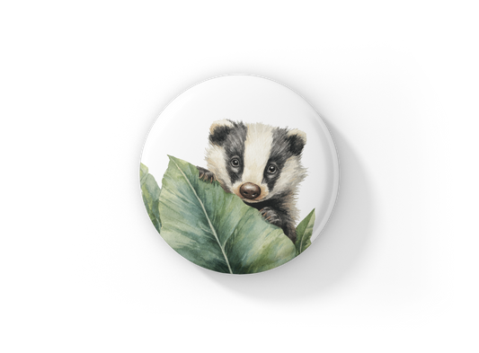 Badger 1 Pin Back Button, Magnet