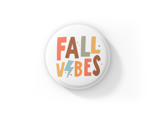 Fall Vibes Pin Back Button
