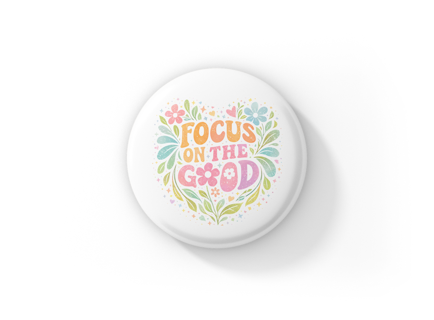 Focus On the Good Pin Back Button, Magnet