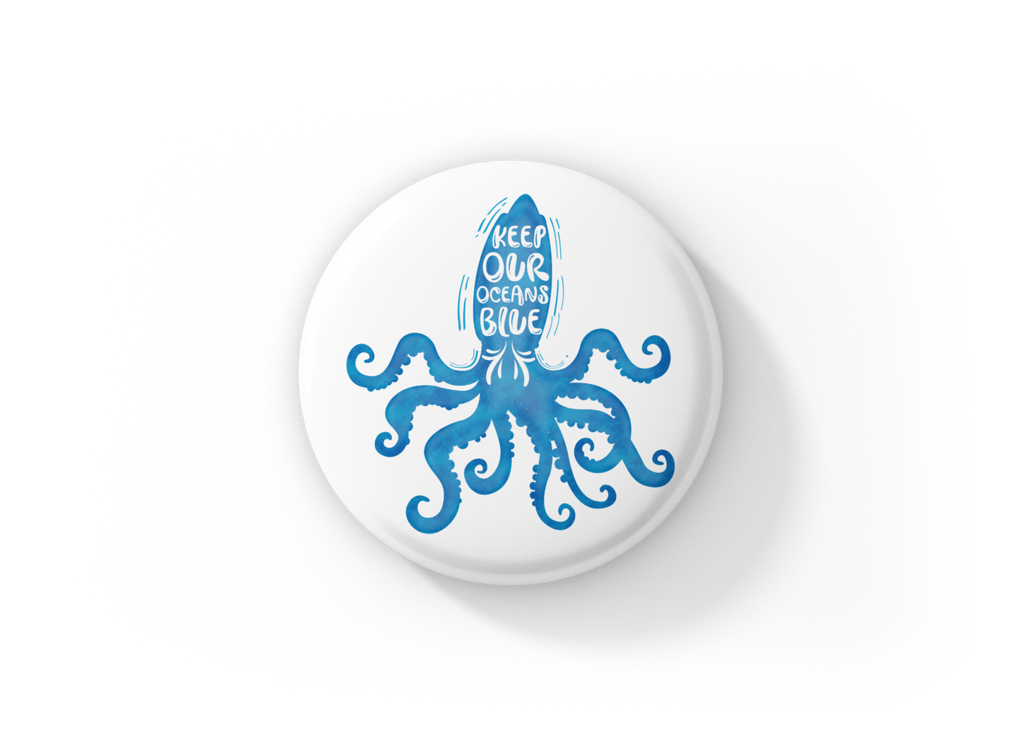 Keep Our Oceans Blue Pin Back Button