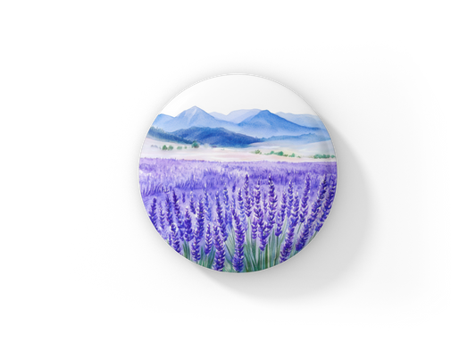 Mountain Lavender Pin Back Button, Magnet
