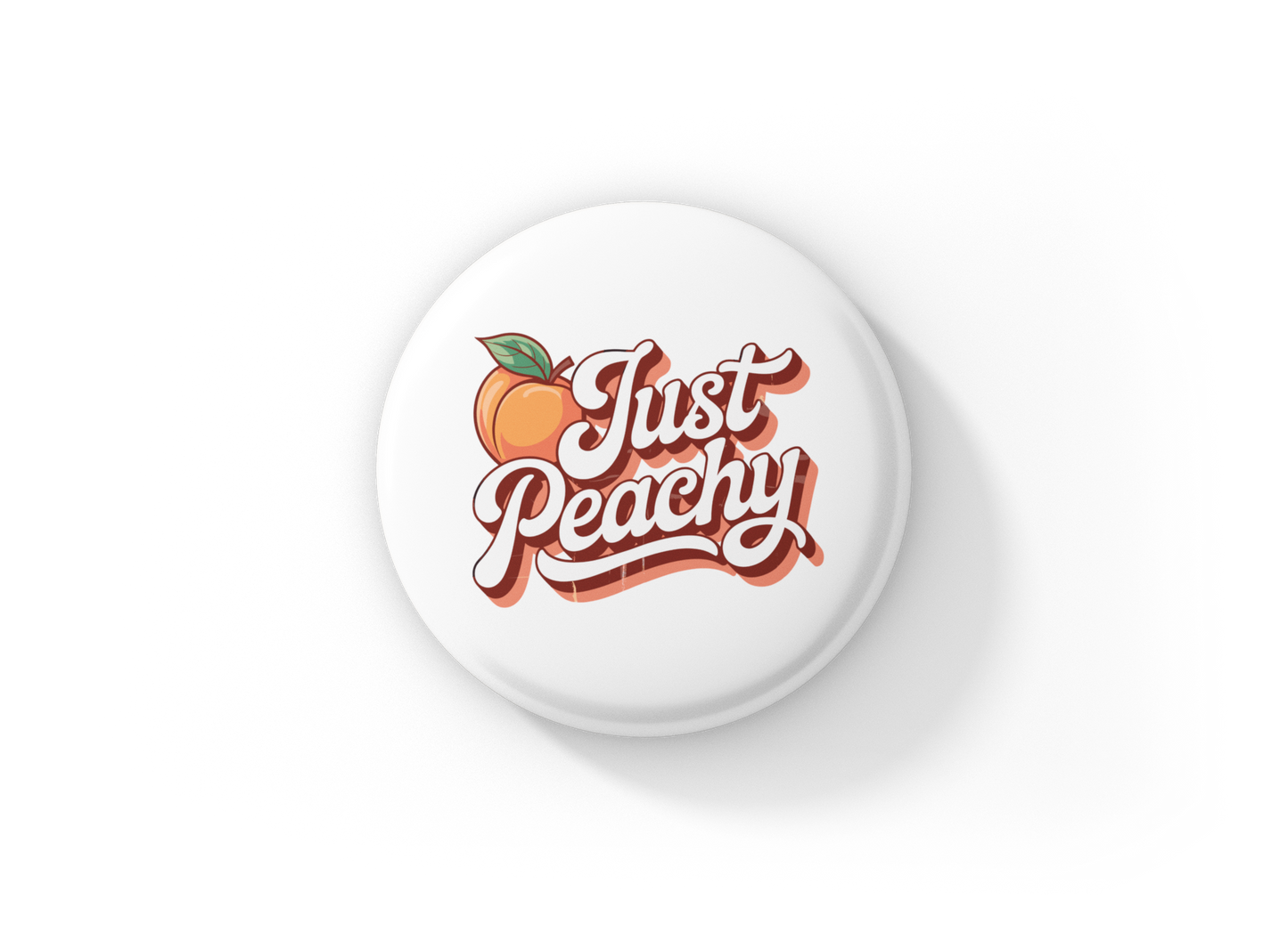 Just Peachy Pin Back Button, Magnet