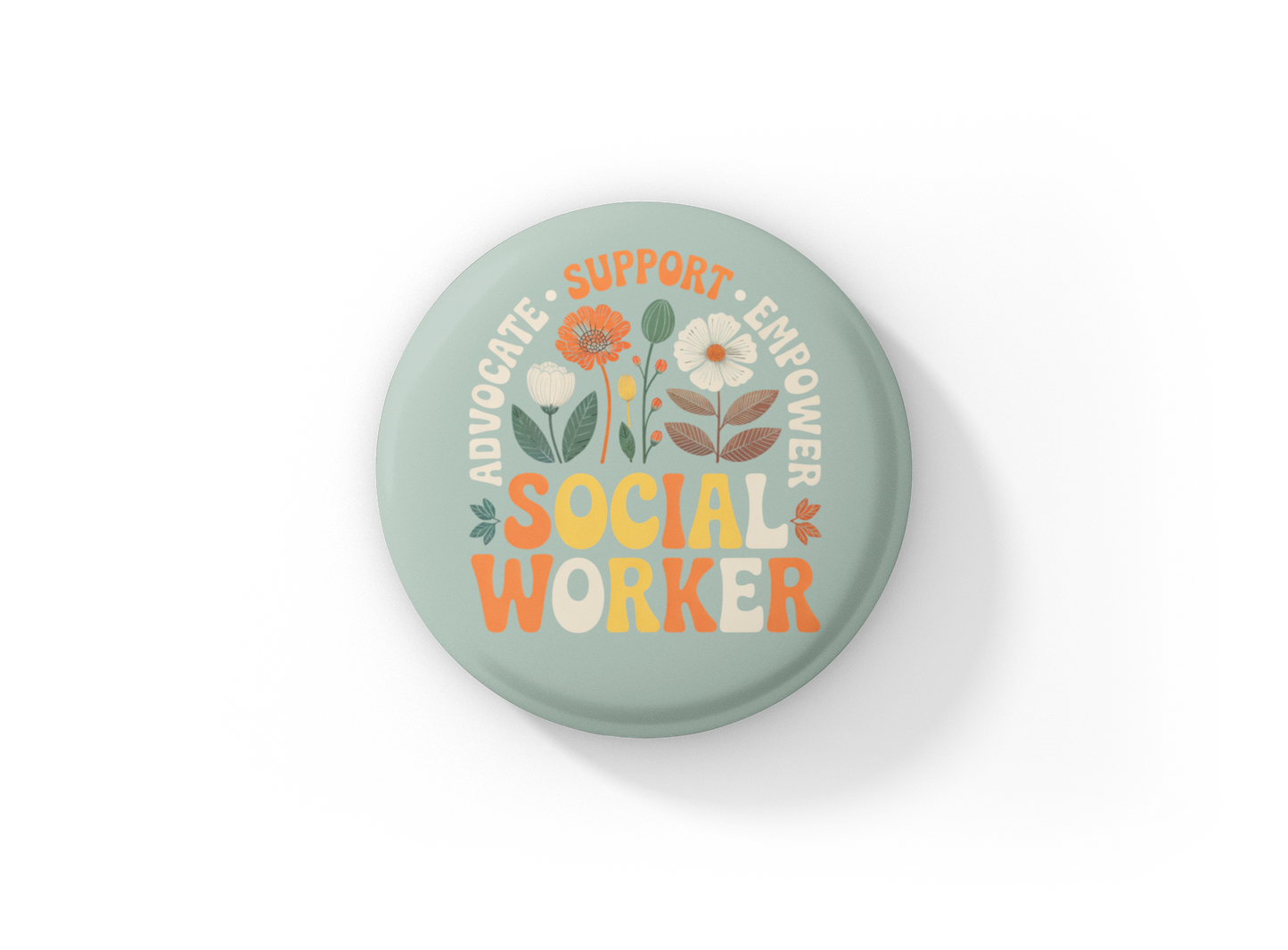 Social Worker Pin Back Button, Magnet