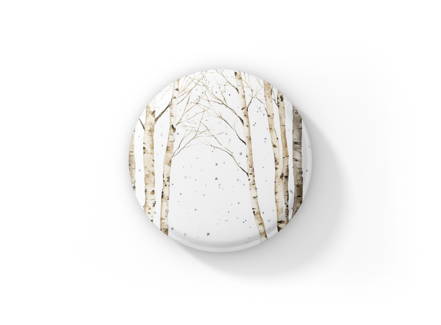Birch Forest 3 Pin Back Button, Magnet