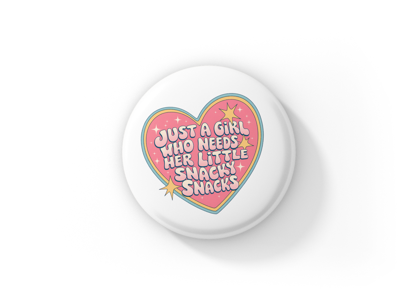 Just a Girl Who Needs Pin Back Button, Magnet