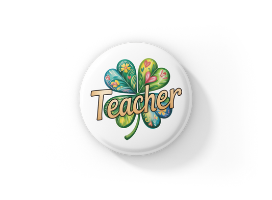 Teacher Pin Back Button, Magnet