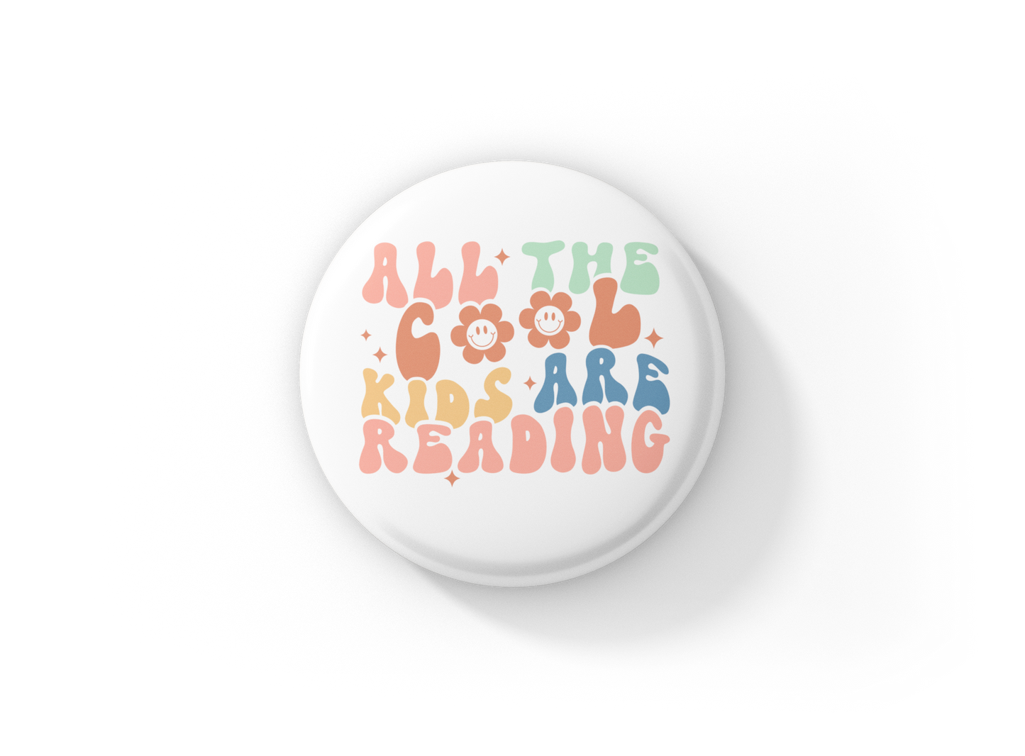 All The Cool Kids Are Reading Pin Back Button, Magnet