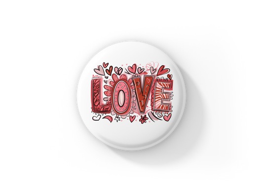 Love Pin Back Button, Magnet