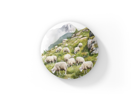 Mountain Sheep Pin Back Button, Magnet