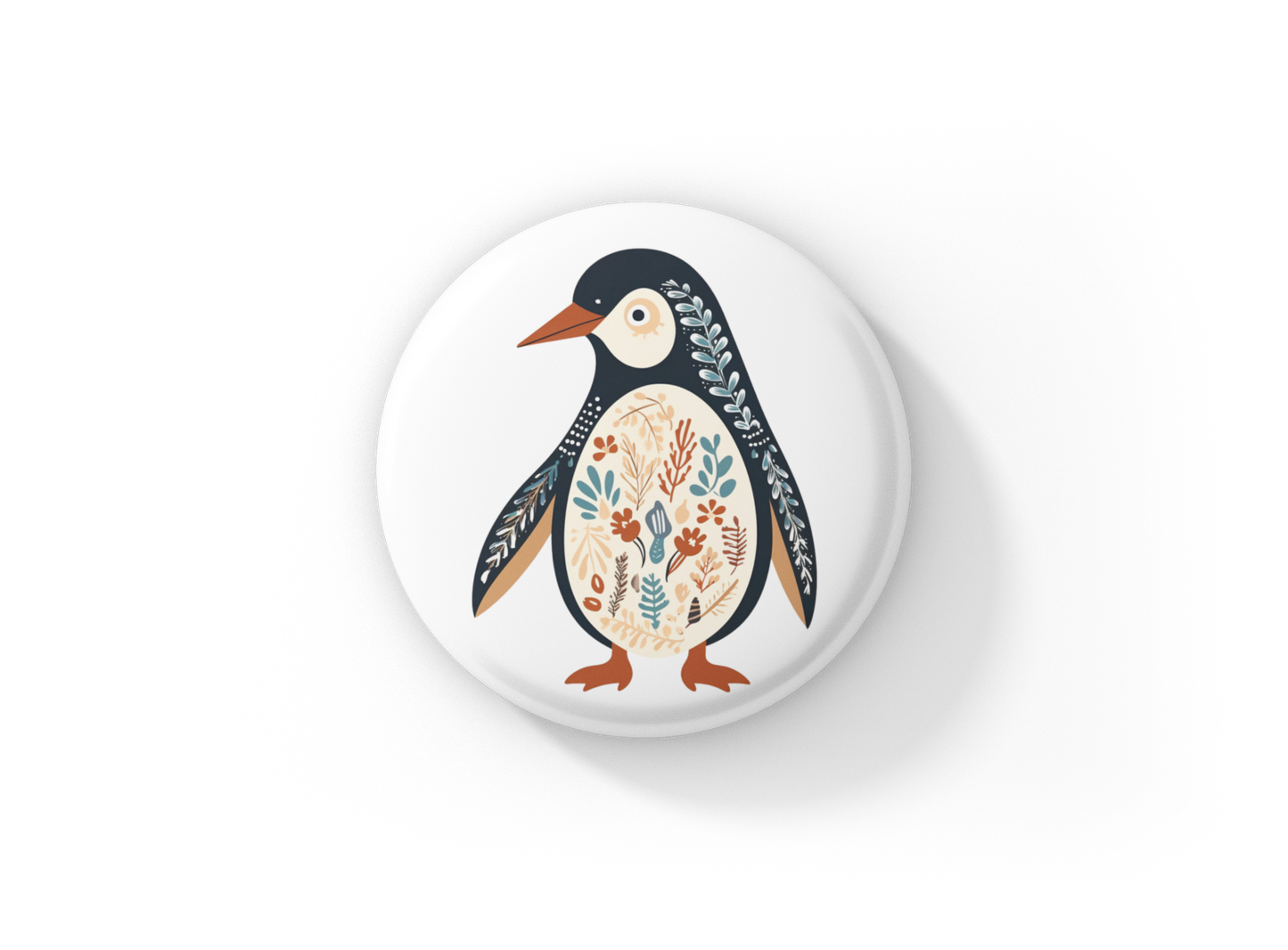 Penguin Pin Back Button, Magnet