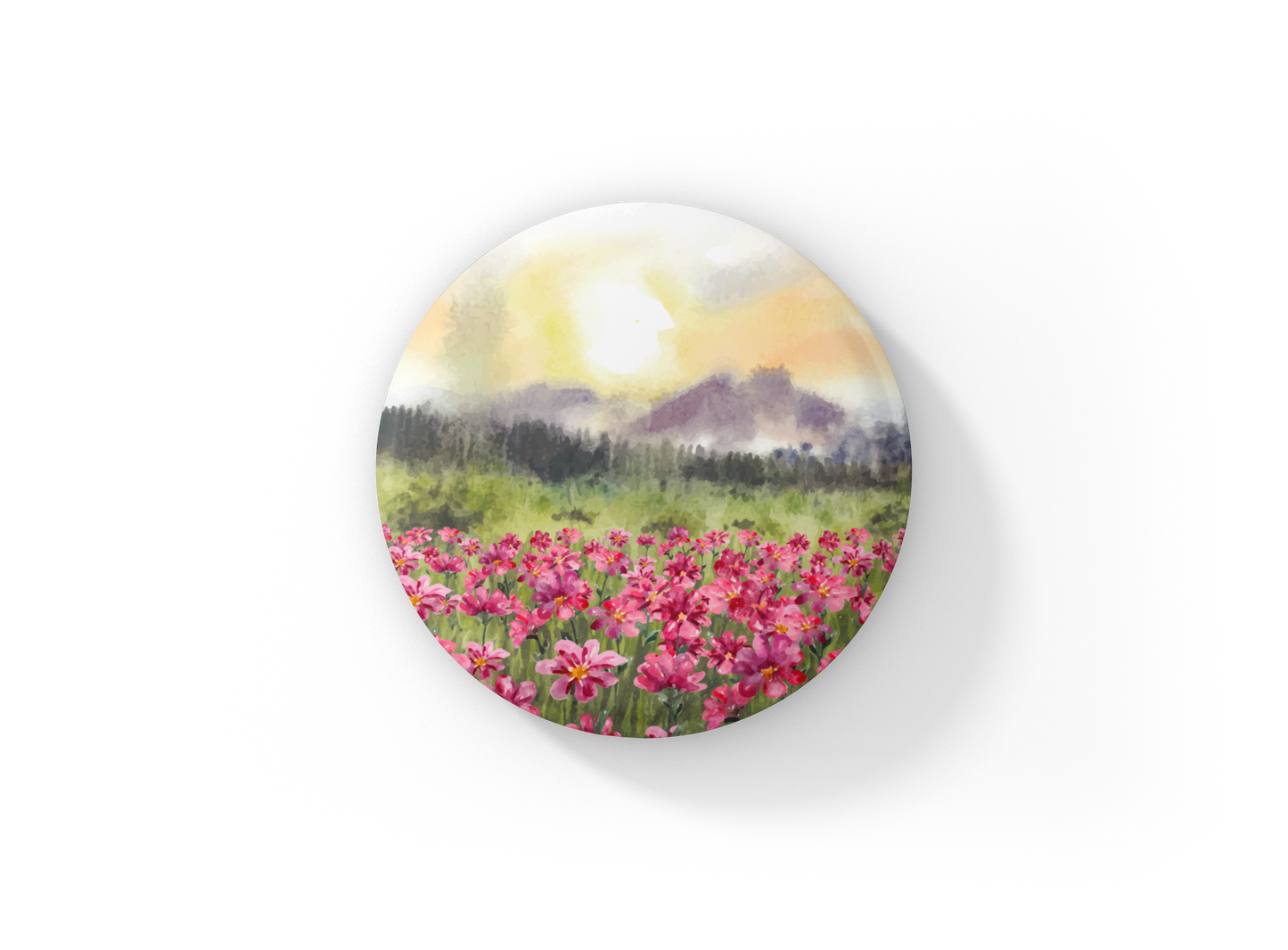 Wildflower Field 1 Pin Pin Back Button, Magnet, Keychain