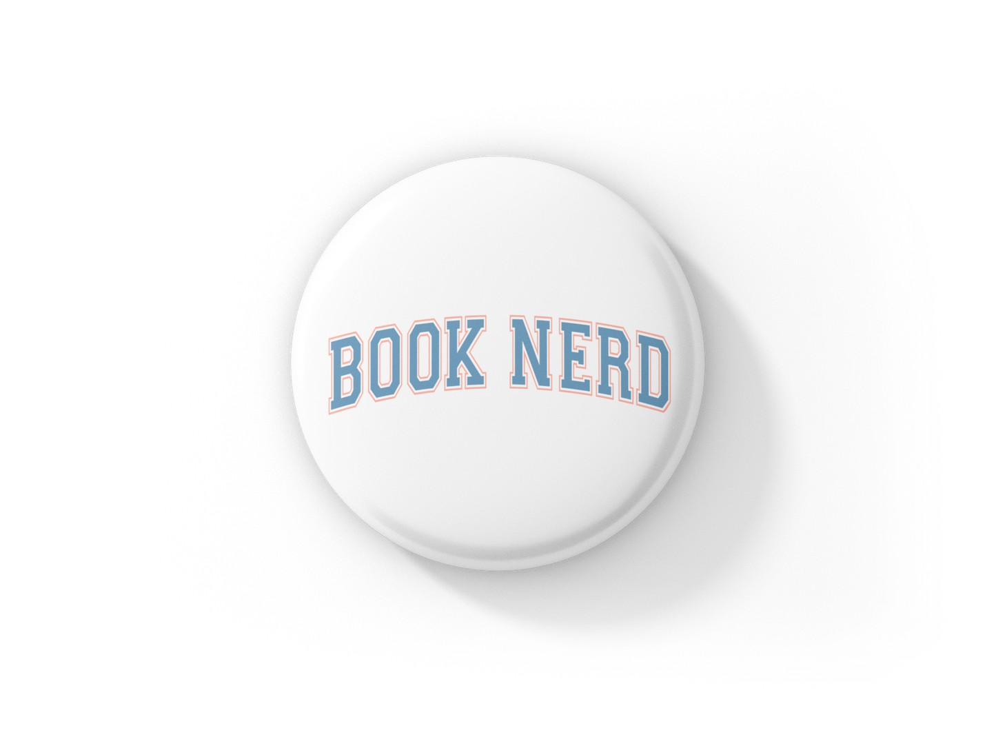 Book Nerd Pin Back Button, Magnet