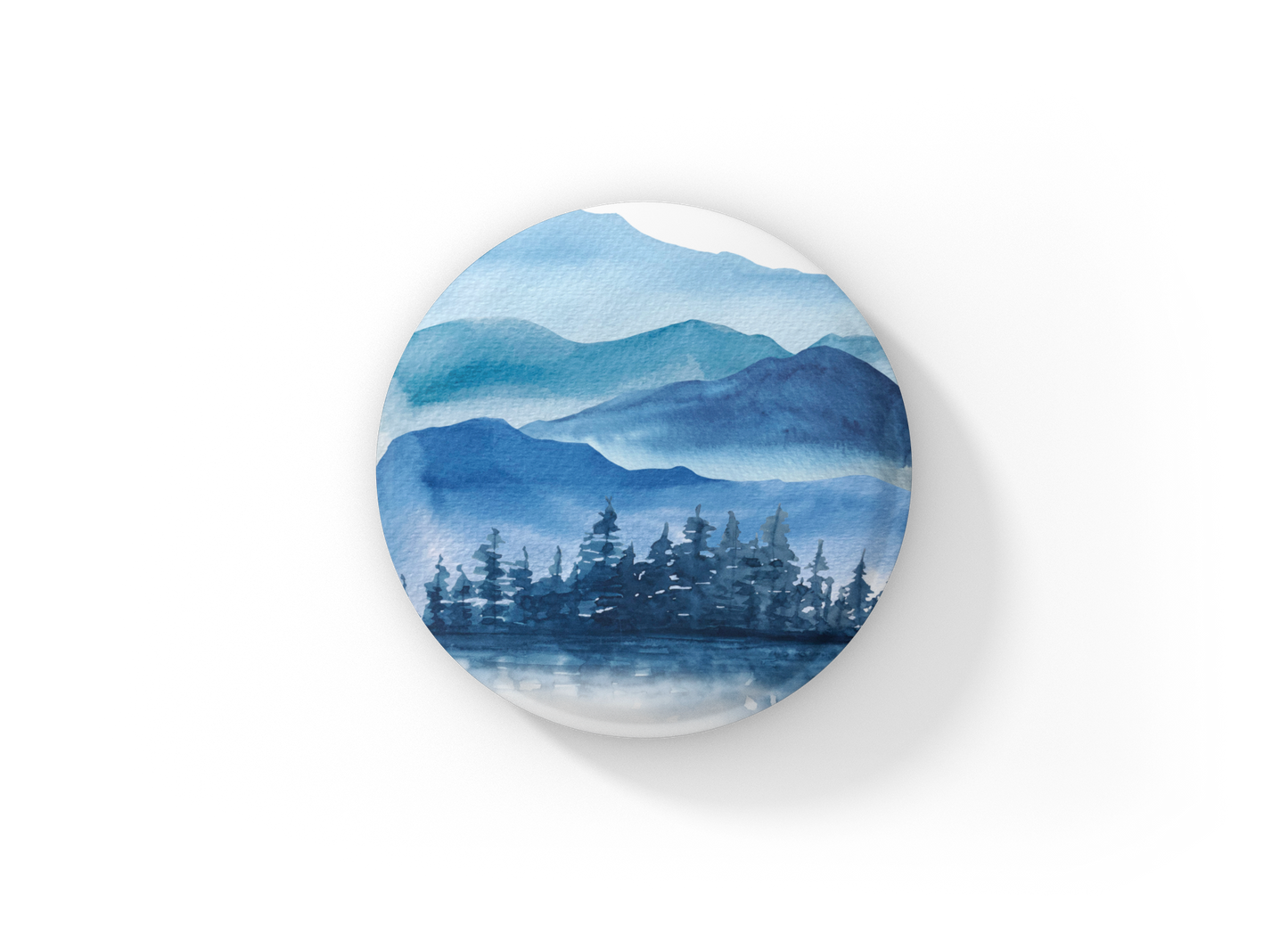 Blue Forest Pin Pin Back Button, Magnet, Keychain