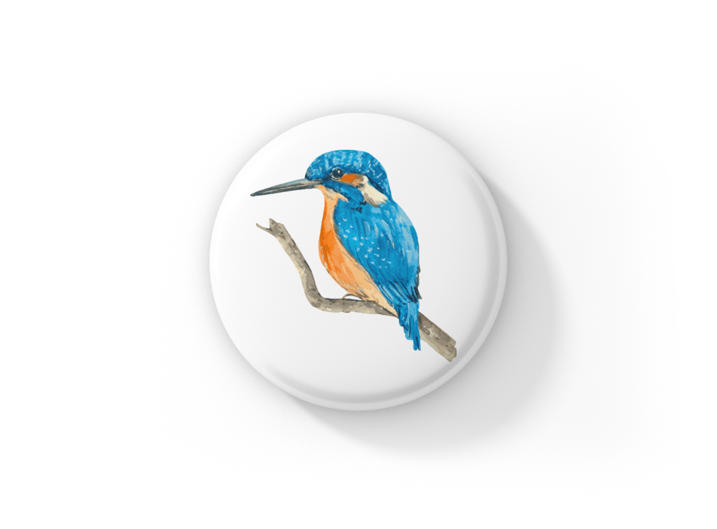 Kingfisher Pin Back Button, Magnet, Keychain