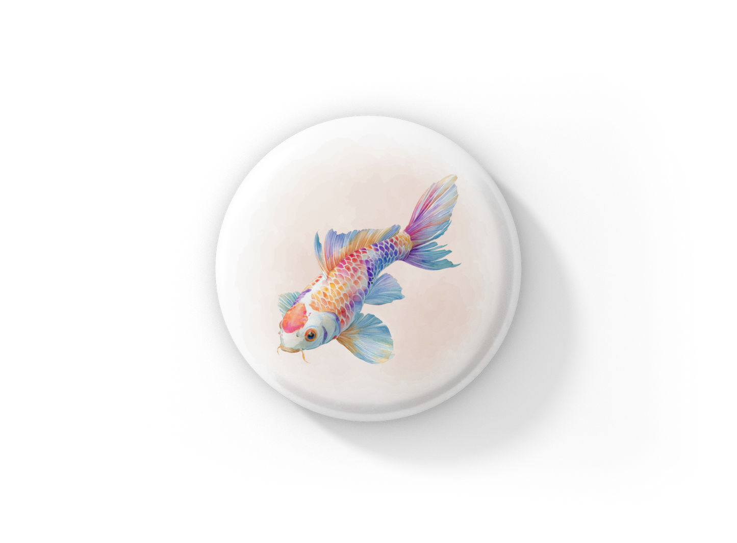 Koi Tropical Fish Pin Back Button, Magnet
