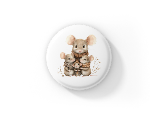 Mice Pin Back Button, Magnet