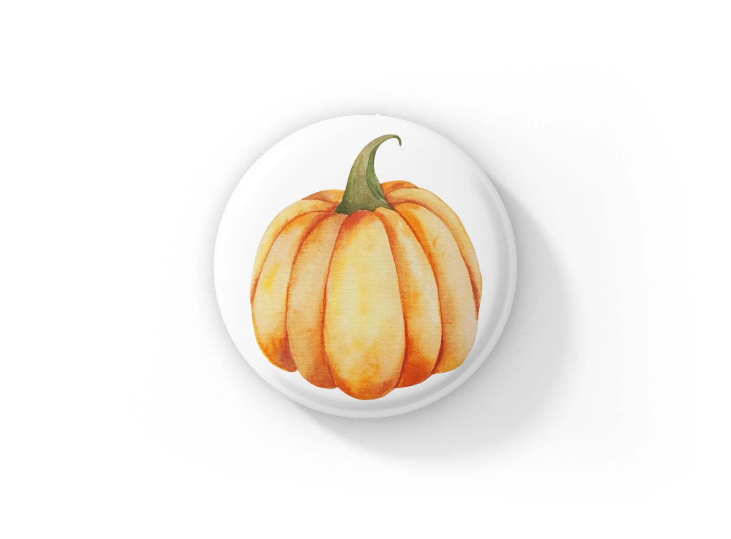 Pumpkin Pin Back Button, Magnet