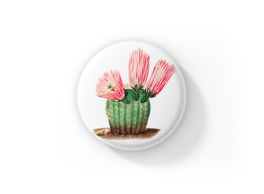 Cactus Pin Back Button, Magnet, Keychain