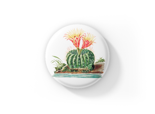 Cactus Pin Back Button, Magnet, Keychain