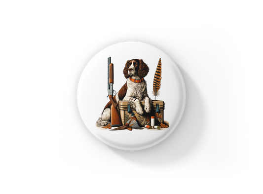 Hunting Dog Pin Back Button, Magnet