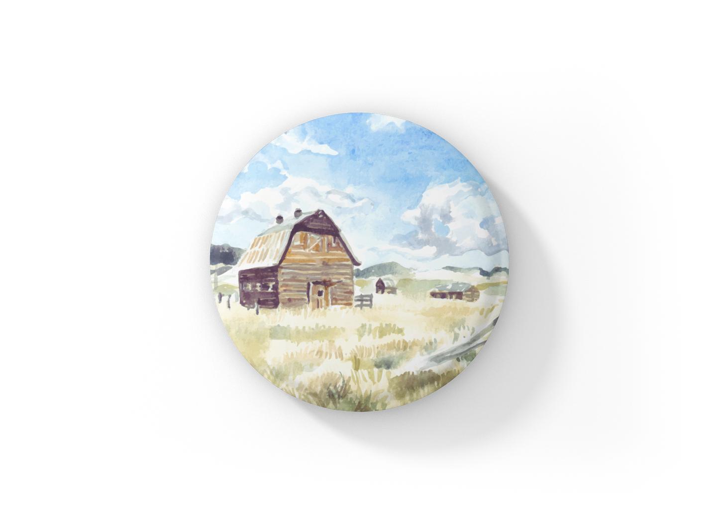 Barn Pin Back Button, Magnet, Keychain